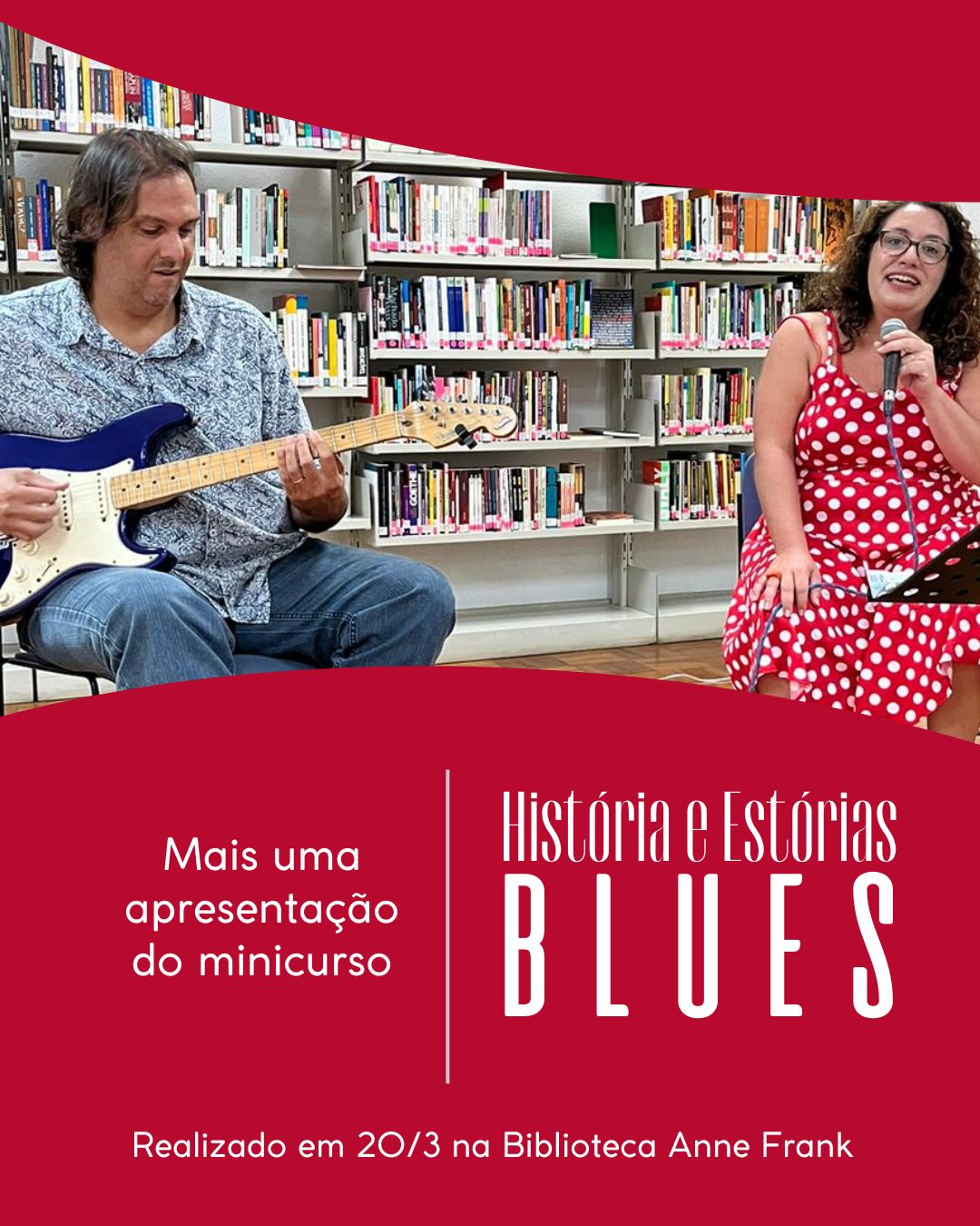 Curso História e Estórias do Blues na Biblioteca Anne Frank no Itaim Bibi em 20 de março de 2024